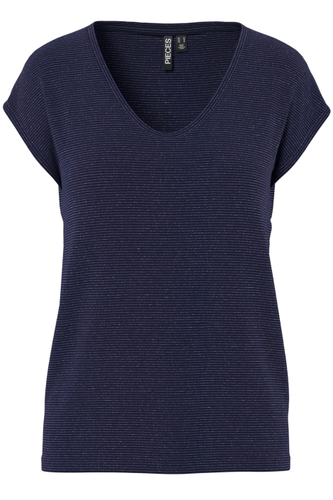 Pieces pcbillo tee lurex stripes jrs noos